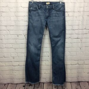 Antik Denim Jeans Women's Sz 31 Blue Denim Embroidered Pockets Bootcut Low Rise